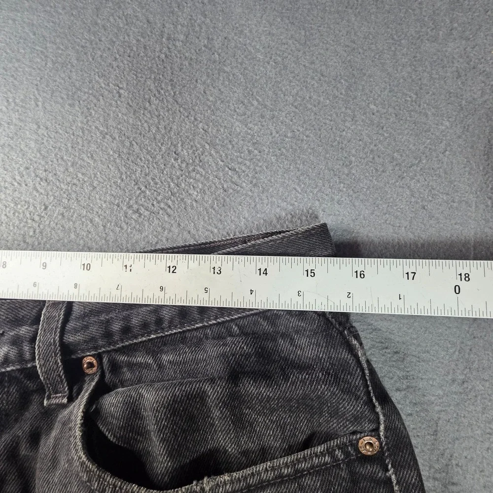 Vintage Levis 550 Mens Black Relaxed Straight Leg Denim Jeans 32x34 Faded Cotton